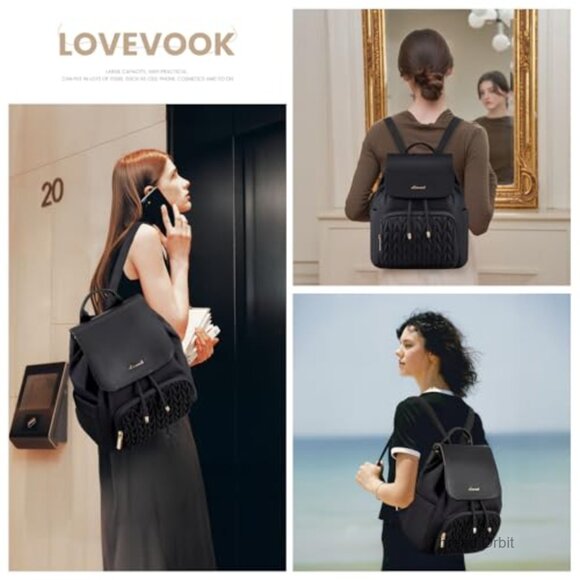 Mini Backpack Purse with Anti-Theft Pocket, Water-Resistant Polyester Daypack main image 5